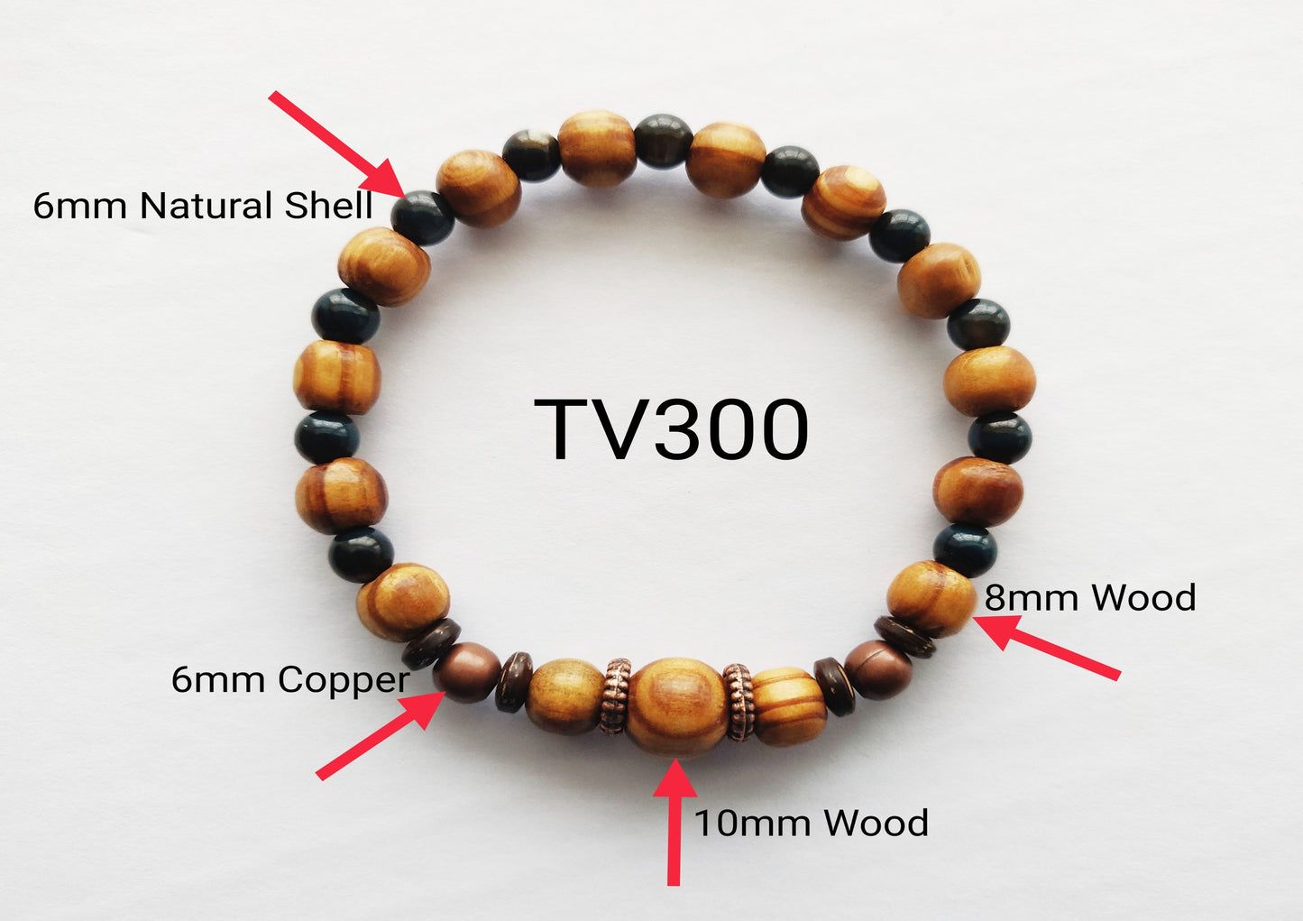 Natural Wood Bracelet, TV300