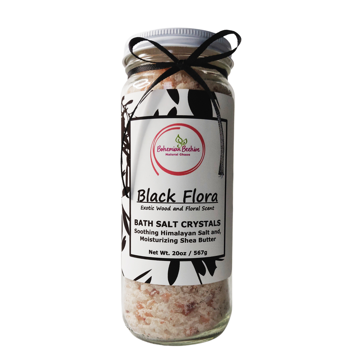 Black Flora Bath Salt Crystals